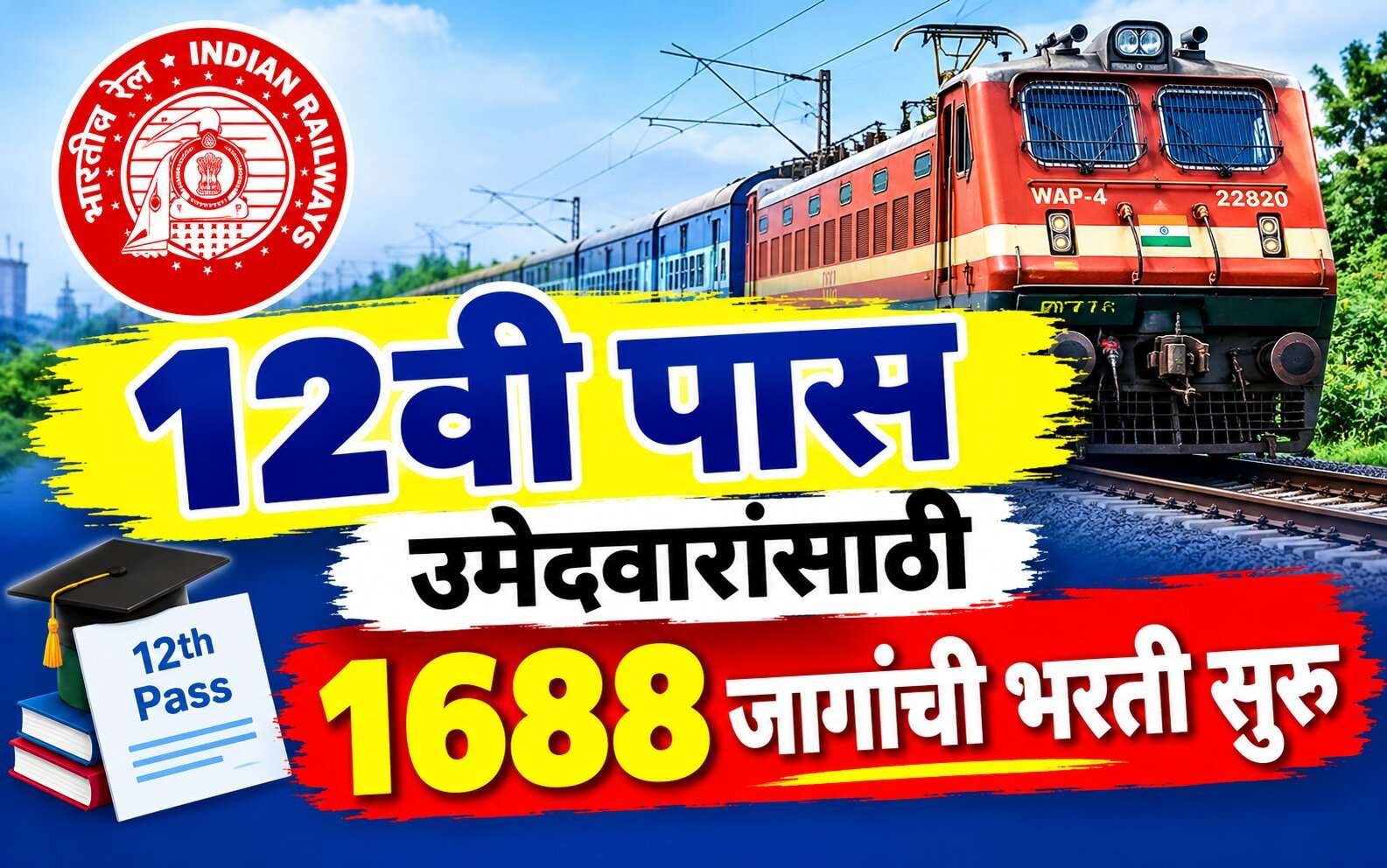Recruitment for 1688 posts for 12th pass candidates